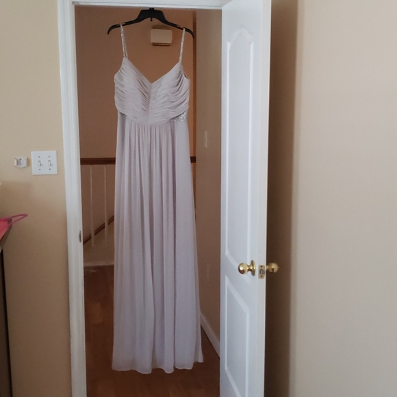Dessy Collection Oyster Bridesmaid Dress (Tall) - Picture 1 of 4